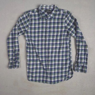 Camisa J Crew clásica a cuadros con botones azul verde amarillo para mujer talla 4 Foto 1 de 4