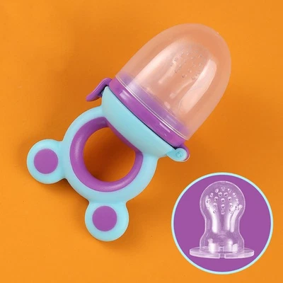Juguete de dentición para bebés con función de alimentador de alimentos y diseño de malla de seguridad Foto 1 de 4