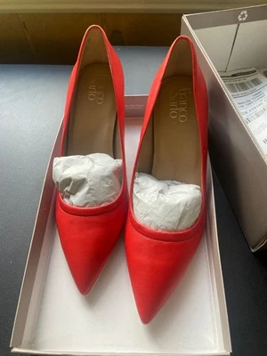 NUEVO FRANCO SARTO EN FORMA ZAPATOS DE SALÓN DE CUERO TROLLEY CORAL 7M MUJER TACONES PUNTIAGUDOS Foto 1 de 4