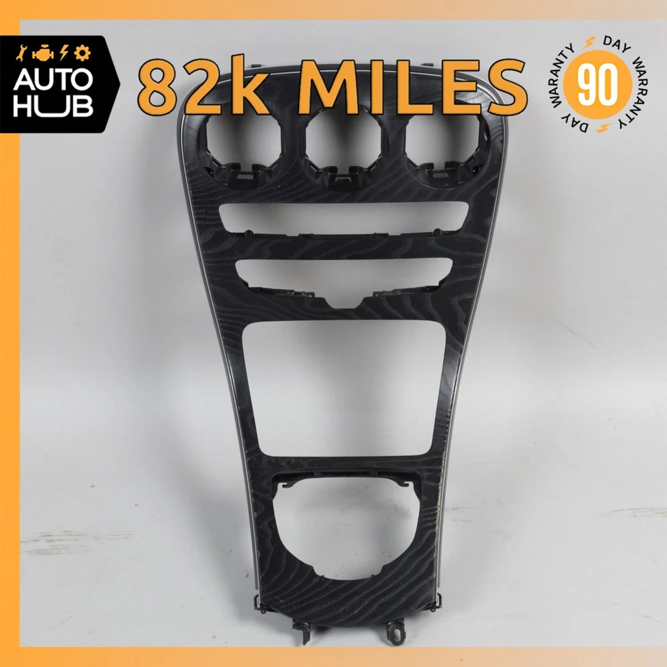 15-16 Mercedes W205 C350e C300 C400 consola central moldura madera de fresno negro OEM 82k Foto 1 de 4