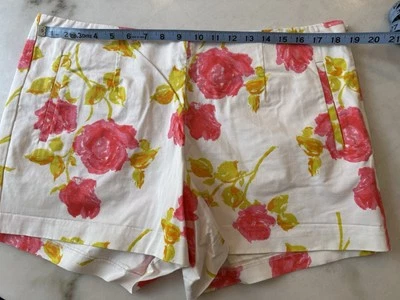 Pantalones Cortos Ann Taylor Para Mujer Blanco Rosa Verde Floral Chino Cremallera Lateral Pantalones Cortos Informales 14 Foto 1 de 4