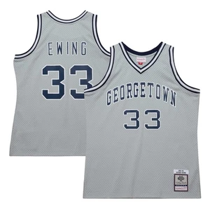 Men's Mitchell & Ness Patrick Ewing Gray Georgetown Hoyas 1983/84 Swingman - Picture 1 of 5
