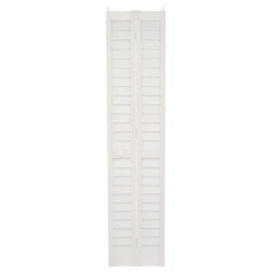 Bifold Door Interior PVC Composite 18in X 80 in 3 Inch Louver/Louver White - Picture 1 of 7