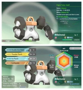 Pokémon Let's Go Pikachu & Eevee ✨SHINY✨MELMETAL CUSTOMIZABLE 🚀FAST TRADE🚀 - Picture 1 of 1