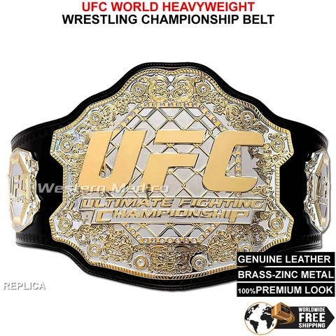 UFC CLASSIC ULTIMATE FIGHTING CHAMPIONSHIP TITLE BELT REPLICA ADULT SIZE 4MM NEW Cover