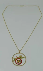 COLLANA IN ARGENTO 925 MAGLIA ROLO 60 CM CARRETTO SMALTO COLORATO (DMC0010) - Foto 1 di 4