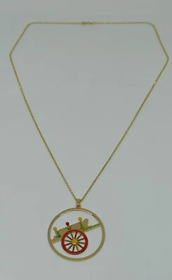 COLLANA IN ARGENTO 925 MAGLIA ROLO 60 CM CARRETTO SMALTO COLORATO (DMC0010) - Immagine 1 di 4