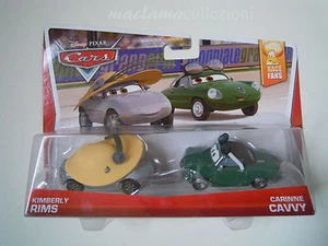 Disney pixar cars 2014 KIMBERLY RIMS+CARINNE CAVVY mattel race fans 1:55 maclama - Foto 1 di 1