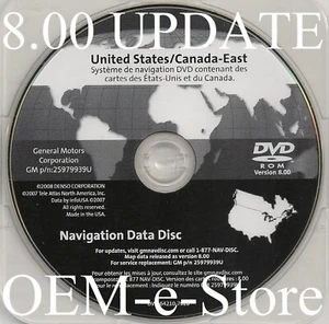 2004-2009 Cadillac XLR GPS Navigation DVD East U.S CAN Map Version 8.00 Update - Picture 1 of 3