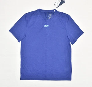 NEW Reebok Men's T Shirt Short Sleeve Crew Neck Polyester Blue Size M Speedwick - Picture 1 of 8