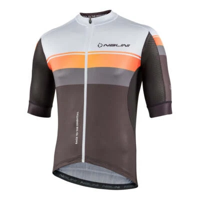 Nalini SPEED Men's Cycling Jersey (Grey/Orange/White) S-4XL - Image 1 of 3