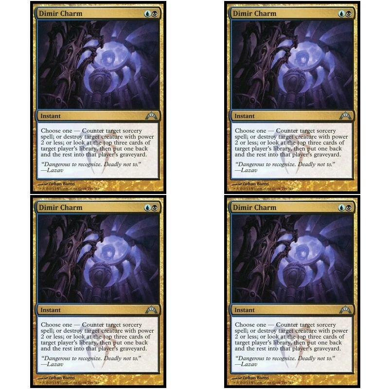 4 x DIMIR CHARM NM Gatecrash mtg Gold - Instant Unc - Image 1 of 1