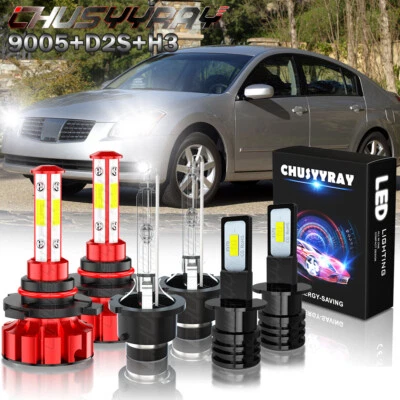 Farol alto baixo + kit de lâmpadas de neblina para Nissan Maxima 2004 2005 2006 HID/LED - Imagem 1 de 4