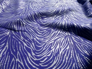 lambskin sheepskin leather Suede Buttersoft Royal Blue/Silver Baby Zebra Print - Picture 1 of 7