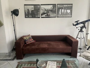 Couch aus hochwertigen Alcantara in braun, Sehr Guter Zustand - Bild 1 von 3