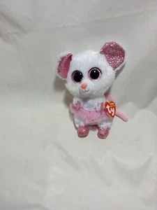 Ty Beanie Boos Nina La Bailarina Ratón Blanco - Usado 6" - Imagen 1 de 8