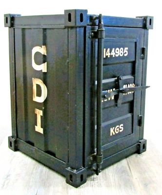 CDI Furniture Container Collection Industrial Style Black Container Side Table - Image 1 of 4