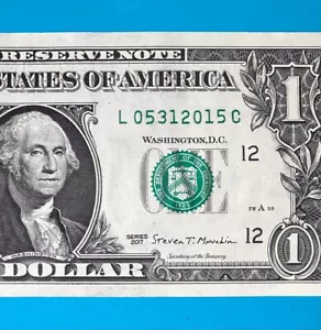 May 31, 2015 : L 05312015 C $1 One Dollar Bill BIRTHDAY NOTE - Picture 1 of 4