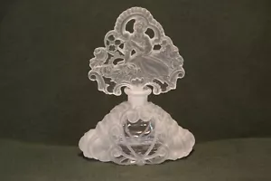 J. Pesnicck Signed 6.5"h x 5"w Glass Perfume Bottle Handmade Czech - Picture 1 of 3