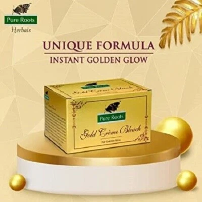 Pure Roots 草本黄金面霜漂白剂女士和男士发光皮肤免运费 — 第 1/4 张图片