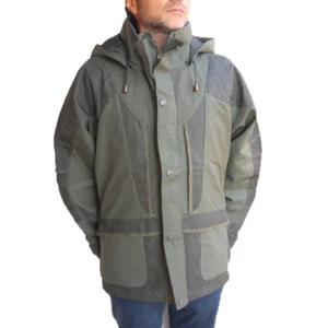 Giacca caccia canvas antistrappo impermeabile uomo antipioggia cappuccio - Bild 1 von 1