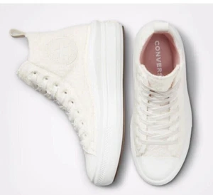 Converse Chuck Taylor All Star Move Platform 573074C White Women's Sz 7.5 Rare - Picture 1 of 9