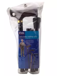 Carex Adjustable Folding Cane A773-00 Adjustable Length 33-37" in FAST SHIPPING - Picture 1 of 2