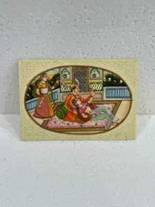Exquisite Indian-Persian Mughal Painting on Camel Bone - Picture 1 of 3