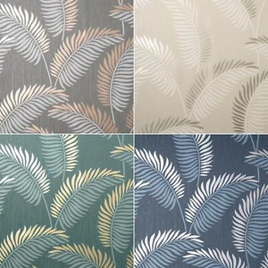 Fine Decor Cascade Leaf Wallpaper Tropical Metallic Fern Leaves - Various Colors - Picture 1 of 25
