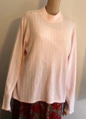 Suéter Jennifer Moore Talla XL Rosa Pullover Top Nuevo con Etiquetas Ligero 100% Acrílico Foto 1 de 4