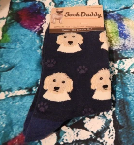 Unisex blaue Daddy-Socke für Erwachsene/Einheitsgröße passt am meisten/Goldendoodle - Bild 1 von 3