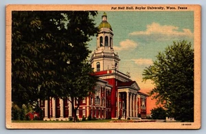 Linen Postcard WacoTexas Pant Neil Hall Baylor University College 1941 Unposted - Picture 1 of 2