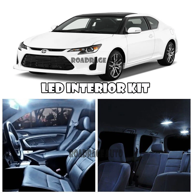 For 11-16 Toyota Scion tC Interior LED Map Dome Trunk Plate Reverse Back Up x10 - Image 1 of 1