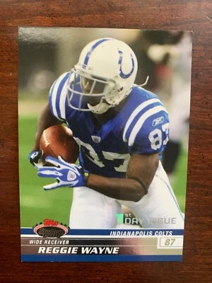 2008 Stadium Club Football 1st First Day Issue #22 Reggie Wayne RB #0802/1499  - Image 1 of 3