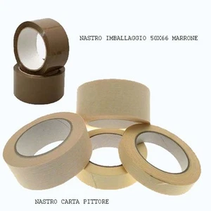 NASTRI ADESIVI NASTRO IMBALLAGGIO PITTORE CARROZZIERE VERNICIABILE MASCHERA - Foto 1 di 1