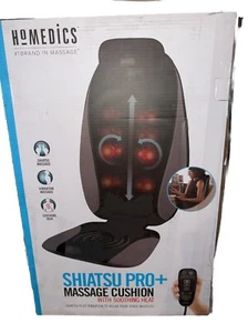 HoMedics Shiatsu Pro+ Massage Cushion, Vibrating Massager w Heat Relax Muscles - Picture 1 of 1