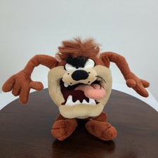 Vintage Looney Tunes Taz Plush 12" Tasmania Devil Stuffed Toy Warner Bros 1994