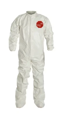 Dupont Tychem Saranex Resistente a Químicos HAZMAT Monos Protectores Trajes de Conejo Foto 1 de 2