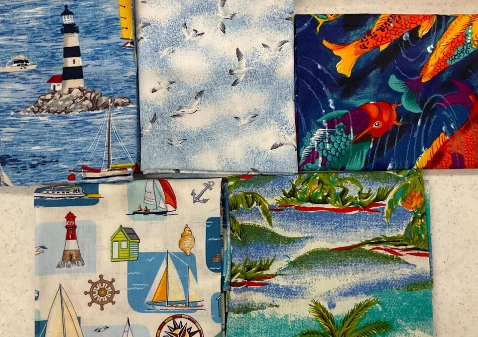 КОМПЛЕКТ ИЗ 5 ТОЛСТЫХ ЧЕТВЕРТЕЙ - FQ989 - BEACH - Изображение 1 из 1