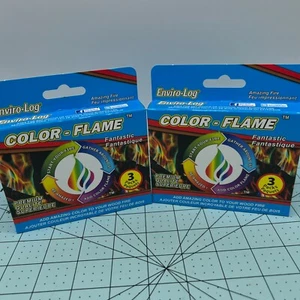 2 x Enviro-Log Color-Flame Add Amazing Color To Your Fire (6 Total Single Packs) - Picture 1 of 5