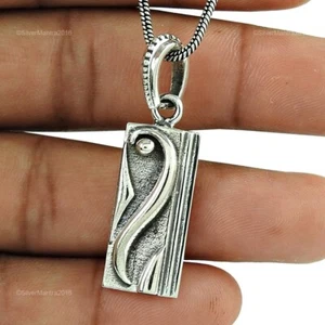 925 Sterling Silver Handcrafted Jewelry Pendant Geometric M60 - Picture 1 of 5