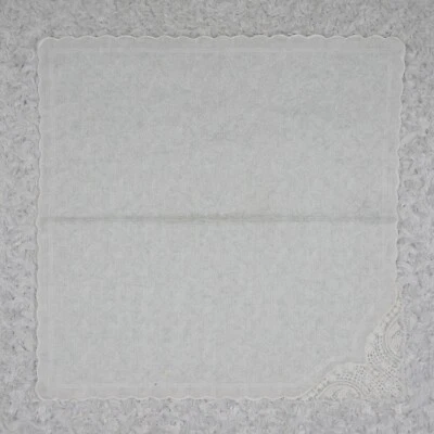 K363 Celine Paris Blanco Verde Algodón Bufanda Bufandas Talla 17" x 18" Foto 1 de 4