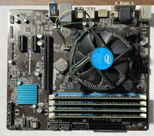 ASRock H97M Anniversary + Core i3-4160T 3.1GHz +32GB DDR3 (4x8GB) matx cpu combo - Afbeelding 1 van 3