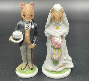 The Woodmouse Family Mouse Figurine Franklin Mint Celestine William Bride Groom - Picture 1 of 8