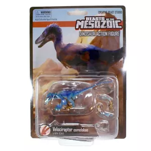 Bestias del Mesozoico 1/18 Velociraptor osmolskae Azul - Nuevo en caja - Imagen 1 de 5