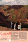 Island of Kauai WAIMEA CANYON Hawaii TOURISTS Hawaiiana 1935 Magazine Print Ad