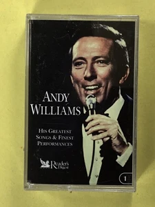 Andy Williams, His Greatest Songs & Finest Performances Cassette 1 Readers Diges - Picture 1 of 5
