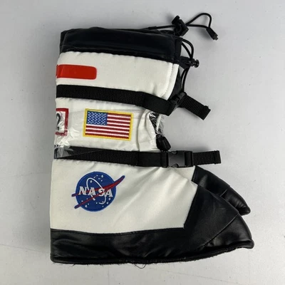 Niños NASA Astronauta Botas Cubiertas Disfraz Vestir Niñas Niños 8.5” Halloween Nuevo Foto 1 de 4