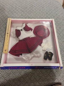 Effanbee Patsy Joan Collectible Clothing Red Velvet Dress, Hat Shoes Socks NEW - Picture 1 of 6