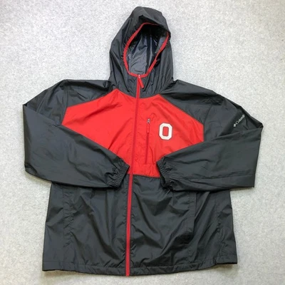 Chaqueta Ohio State Buckeyes Para Hombre 2XL XXL Gris Con Capucha Ligera Lluvia Impermeable Foto 1 de 4